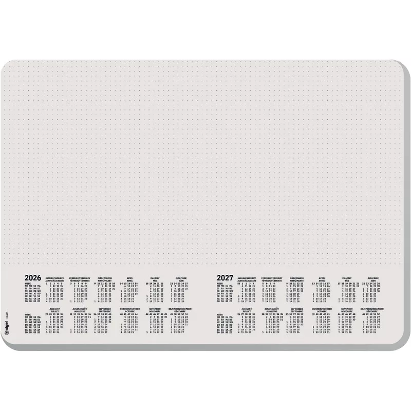 sigel Papier Schreibunterlage Dotted H6305, DIN A3, mit 2-Jahres-Kalender 2026/ 2027