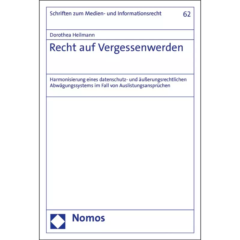 Recht auf Vergessenwerden