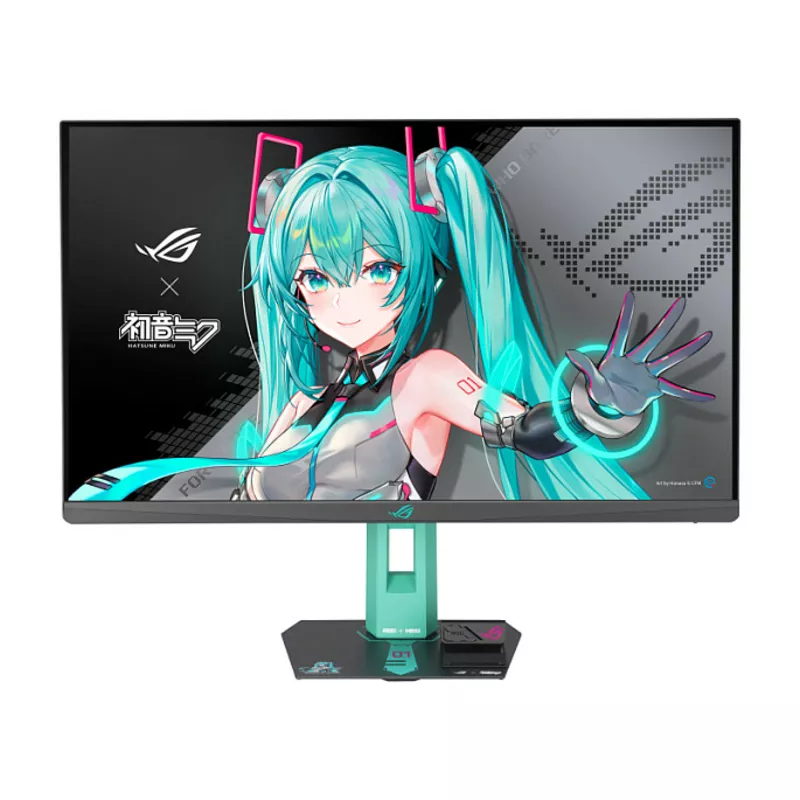 68,6cm/27 (2560x1440) ASUS ROG Strix XG27ACMEG-G Hatsune Miku Edition 16:9 WQHD Fast IPS 1ms 260Hz HDMI DisplayPort USB-C VESA HDR