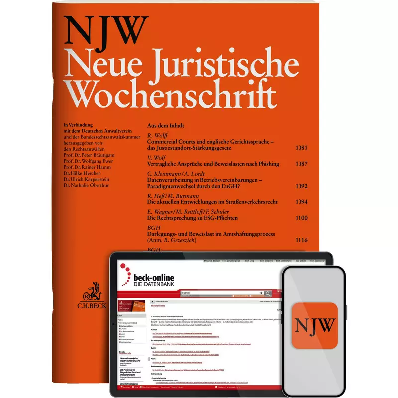 NJW  -  Neue juristische Wochenschrift - Probeabonnement