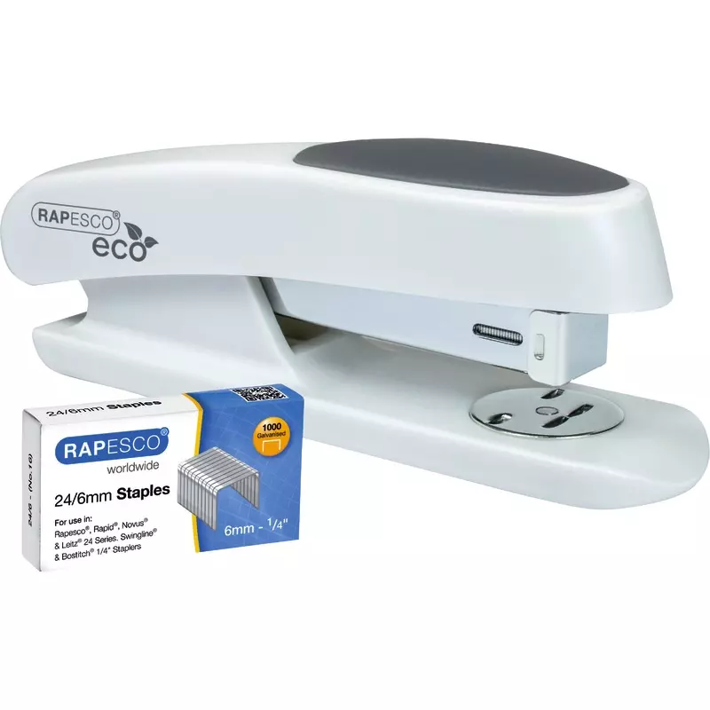 RAPESCO® ECO Sting Ray Heftgerät, 20 Blatt, inkl. 1.000 Stück 24/6mm Heftklammern