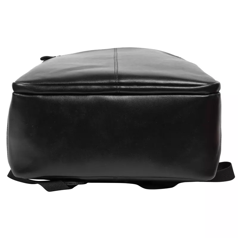 Laptoprucksack aus schwarzem Leder, Exactive - Schwarz