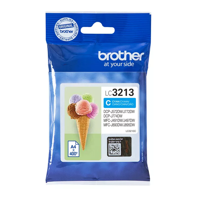 Brother Tinte LC-3213C Cyan bis zu 400 Seiten nach ISO/IEC 24711