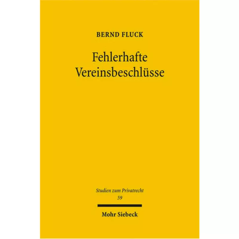 Fehlerhafte Vereinsbeschlüsse