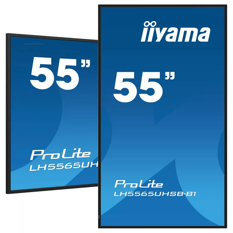 140cm/55 (3840x2160) iiyama ProLite LH5565UHSB-B1 16:9 4K UHD IPS Touch 8ms 60Hz 24/7 2xHDMI DP LAN WIFI Speaker Black