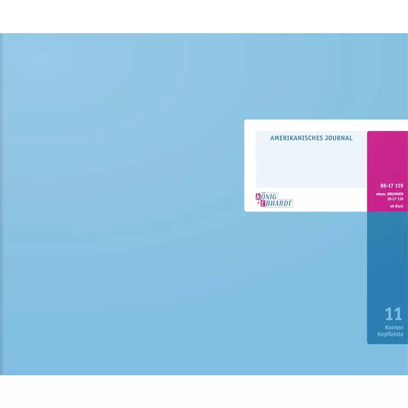 Amerikanisches Journal 348×255 mm, 96 Seiten, Konten-Journal, Karton, magenta/hellblau KÖNIG & EBHARDT 8617119