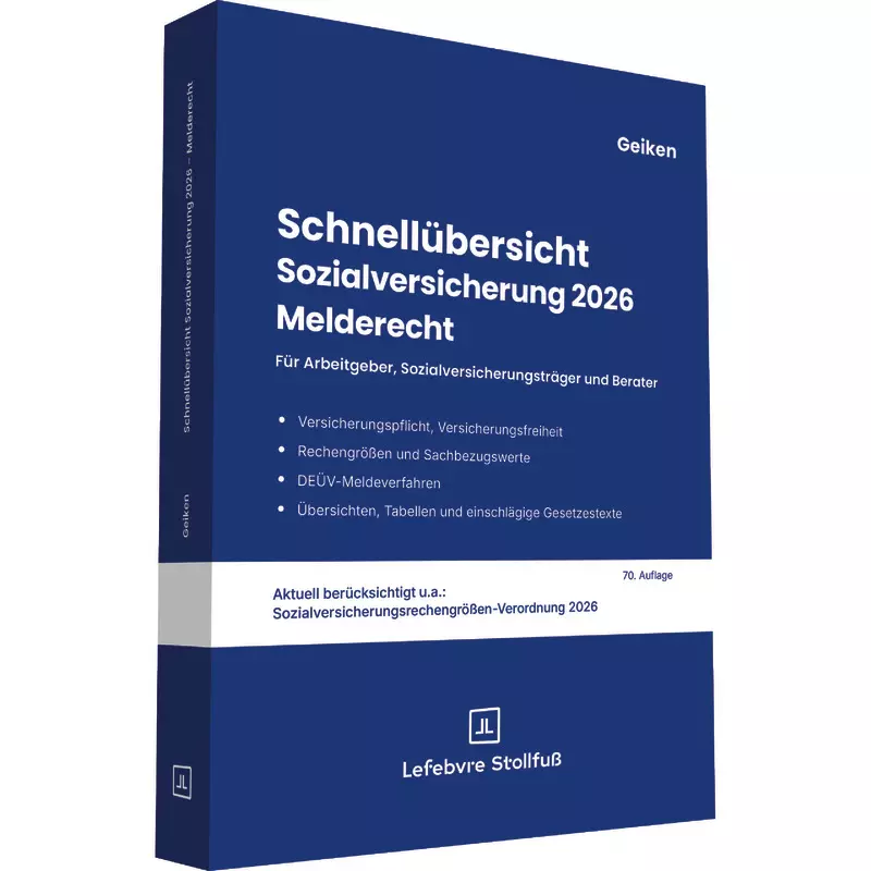 Schnellübersicht Sozialversicherung 2026 Melderecht