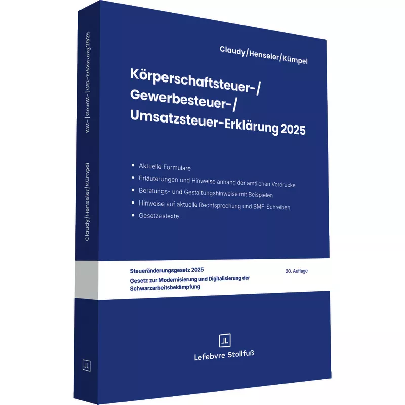 Körperschaftsteuer-, Gewerbesteuer-, Umsatzsteuer-Erklärung 2025