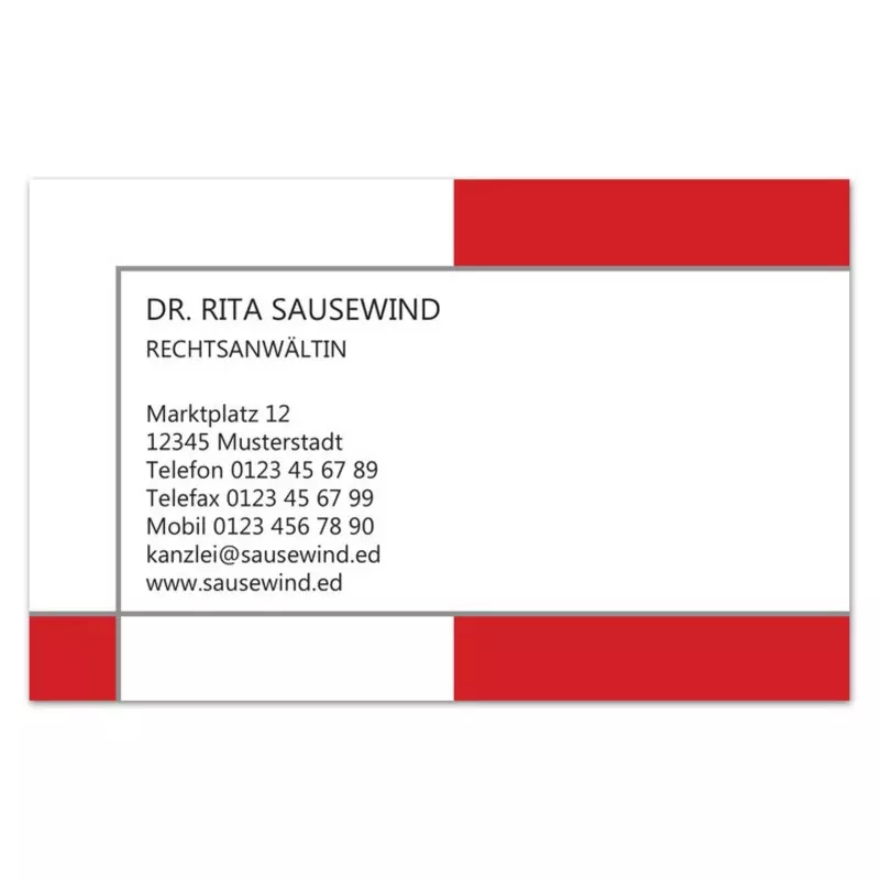 Visitenkarten, 4-farbig bedruckt, Design 14