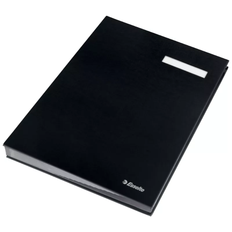 Esselte Unterschriften-Mappe DIN A4 20Fächer Pappe PP sw