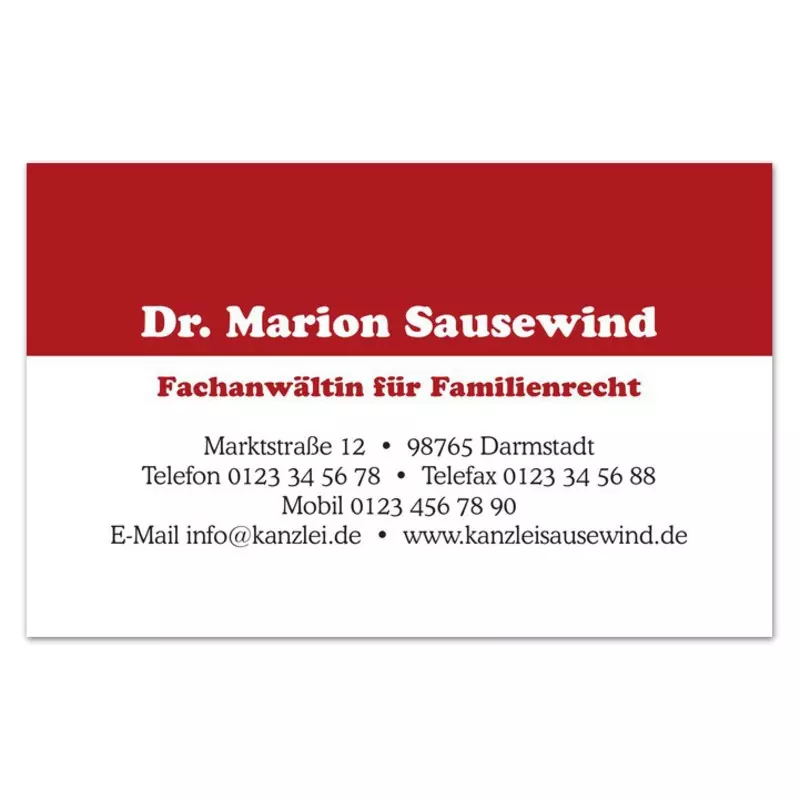 Visitenkarten, 4-farbig bedruckt, Design 10