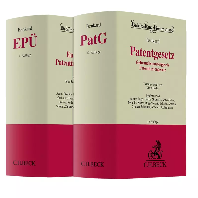 Paket Patentgesetz + Europäisches Patentübereinkommen Gesamtwerk