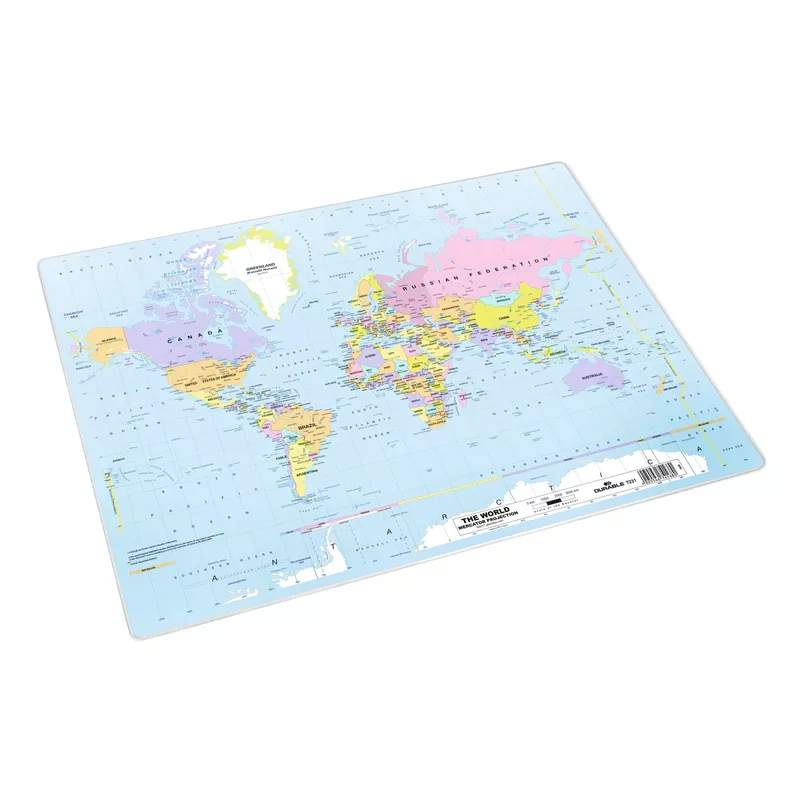 Durable Schreibunterlage 500x380mm Weltkarte