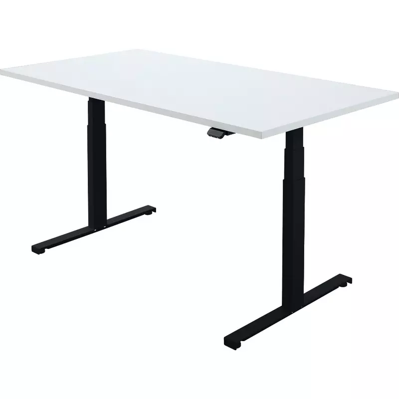 SoldanOffice Sitz-/Steh-Tisch, Gestell schwarz, B x H x T: 1200 x 600-1250 x 800 mm