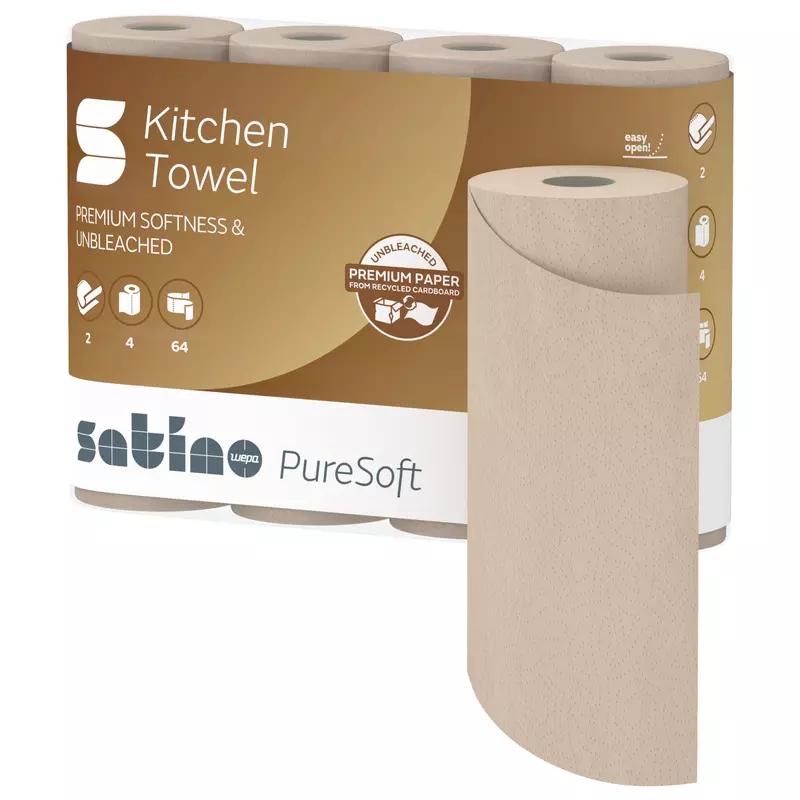 Satino Küchenrolle PureSoft 2lg 4x64Bl br