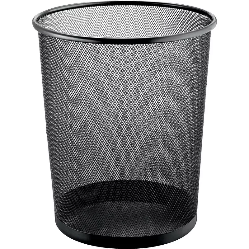 helit Papierkorb Mesh H2518695 rund Metall schwarz, Inhalt: 23 Liter