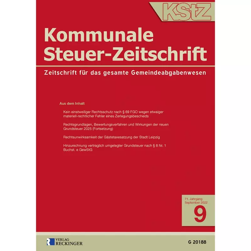 Kommunale Steuer-Zeitschrift (KStZ)