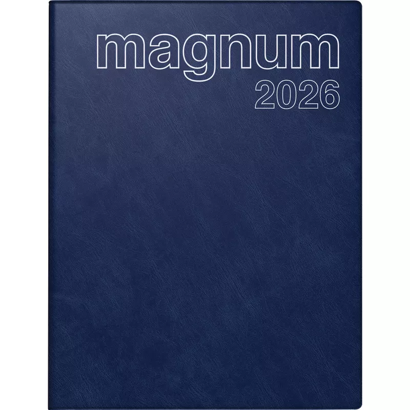 Buchkalender Magnum I 2026, 18,3 x 24 cm, 1W/2S, Schaumstoff, dunkelblau RIDO 70-27 042 386