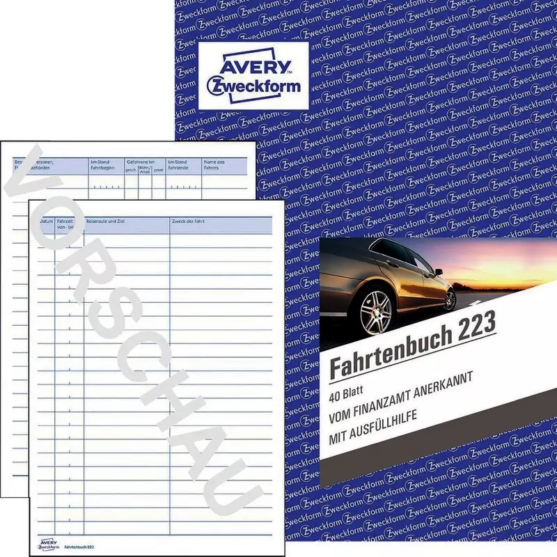 AVERY® Zweckform Fahrtenbuch 223, DIN A5
