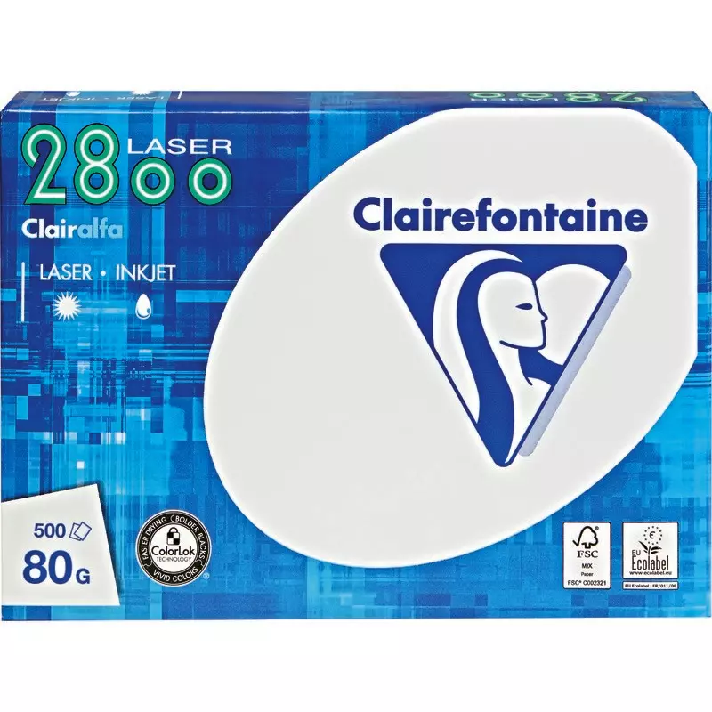 Multifunktionspapier Clairefontaine 2800 Laser, DIN A4, 80g/m²