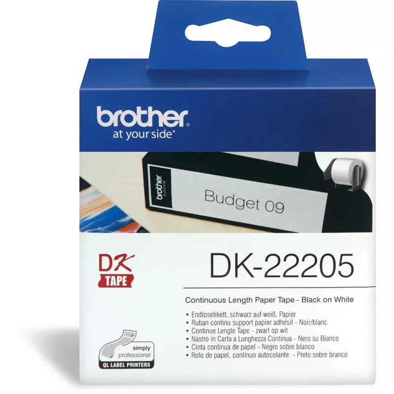 Brother Endlosetiketten DK-22205, B x L: 62 mm x 30,48 m