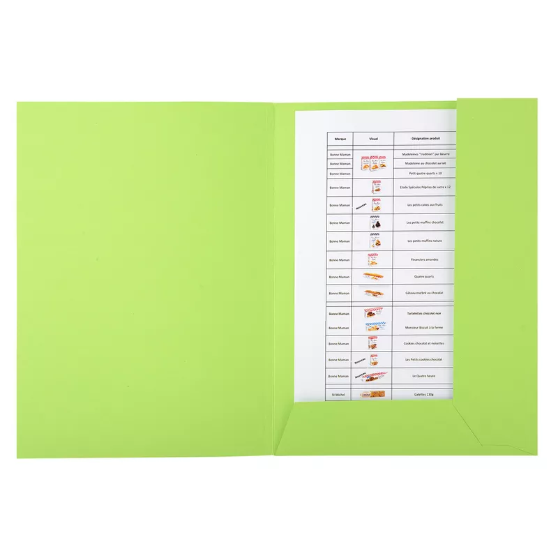 Aktenmappe mit Beschriftungsfeld und 2 Klappen aus Recyclingkarton 290g Forever, 24x32cm - Intensivgrün