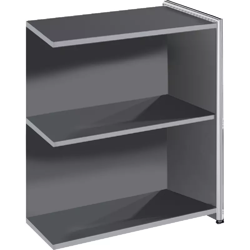 Anbauregal ARTLINE transparent, 2 Ordnerhöhen, B x H x T: 780 x 780 x 380 mm