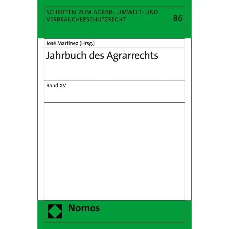 Jahrbuch des Agrarrechts Band XV
