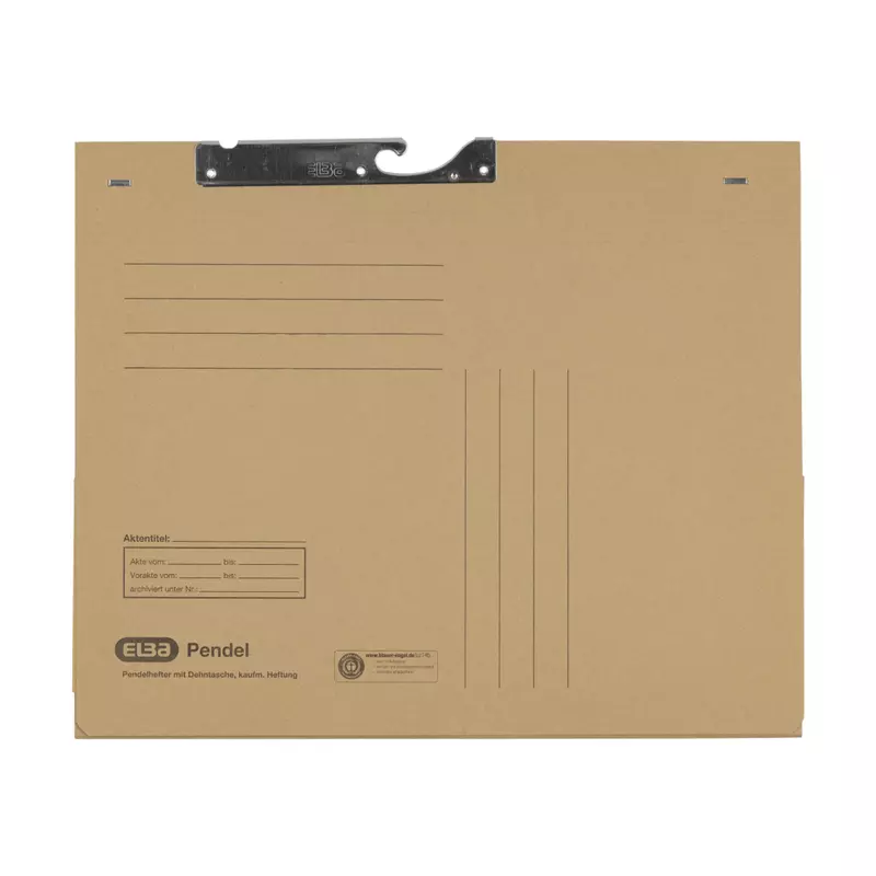 Elba Pendelhefter A4 kaufm. Heftung Karton naturbraun