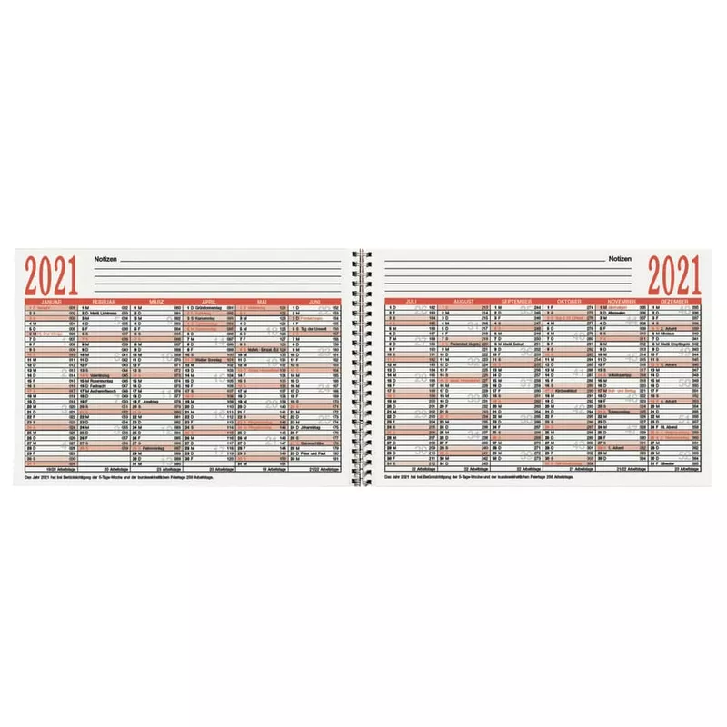 Mehrjahreskalender 2021-2035, 29,9 x 20,6 cm, 6M/1S, PP ZETTLER 991-1200