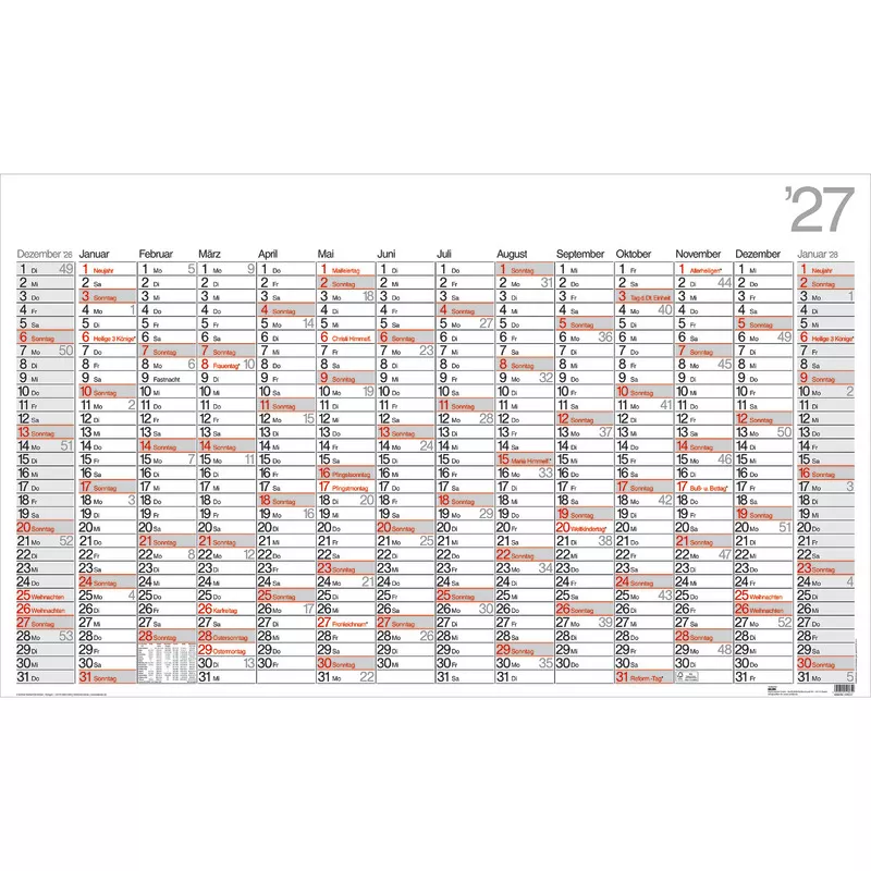 SoldanPlus Plakatkalender 2027, 14 Monate