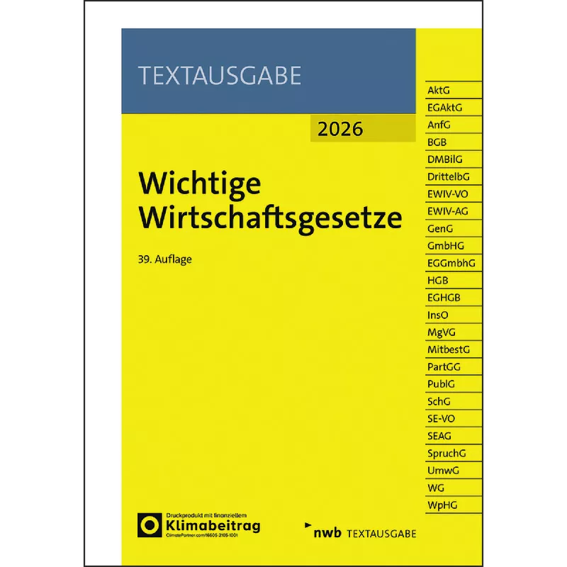 Wichtige Wirtschaftsgesetze