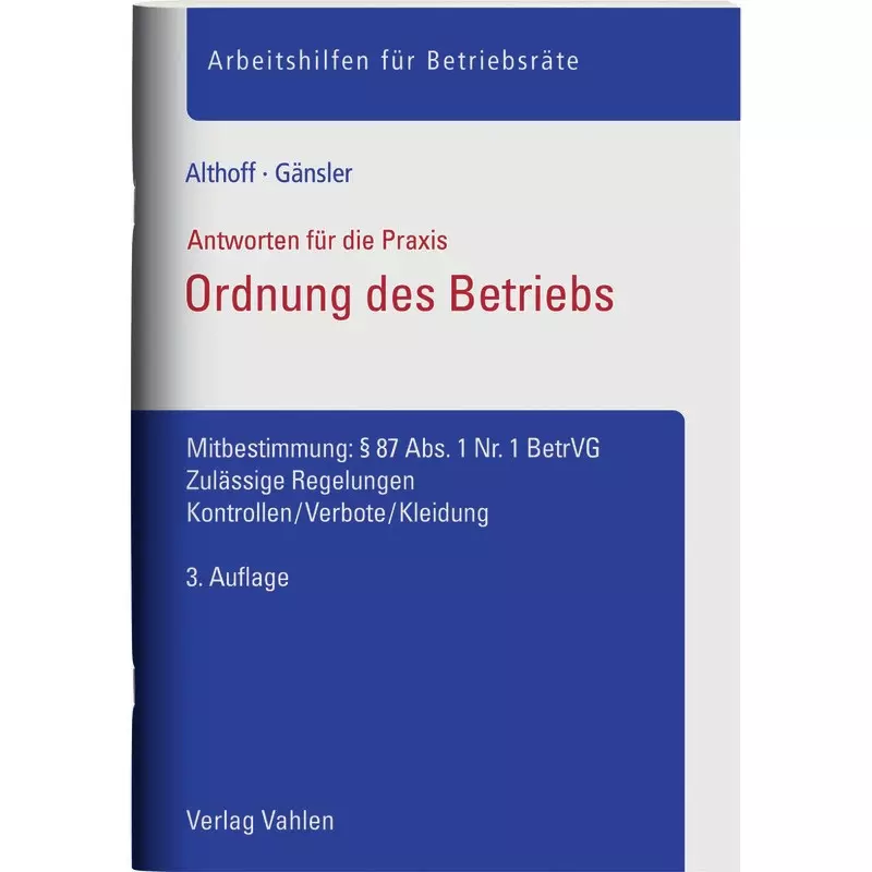 Ordnung des Betriebs