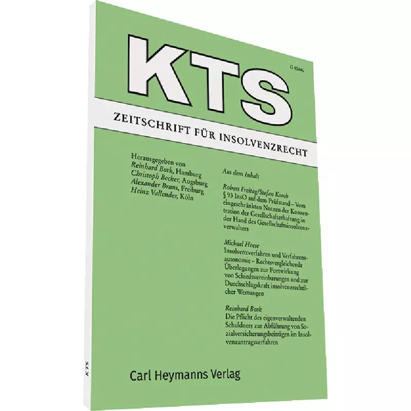 KTS - Zeitschrift für Insolvenzrecht - Abonnement