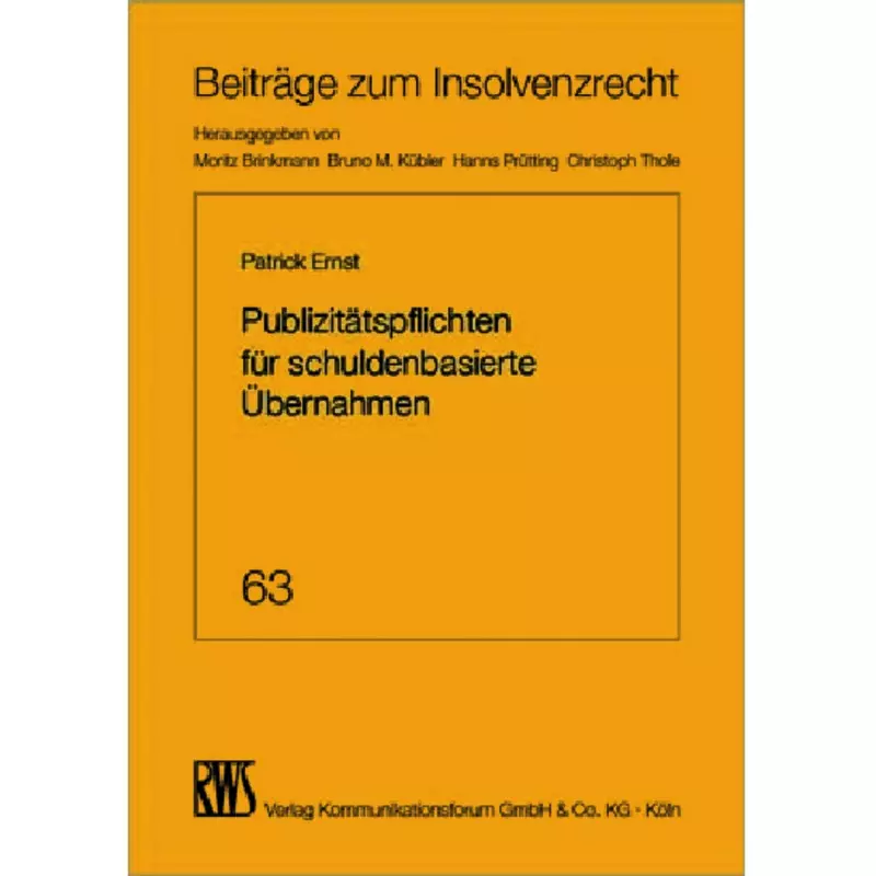 Publizitätspflichten für schuldenbasierte Übernahmen