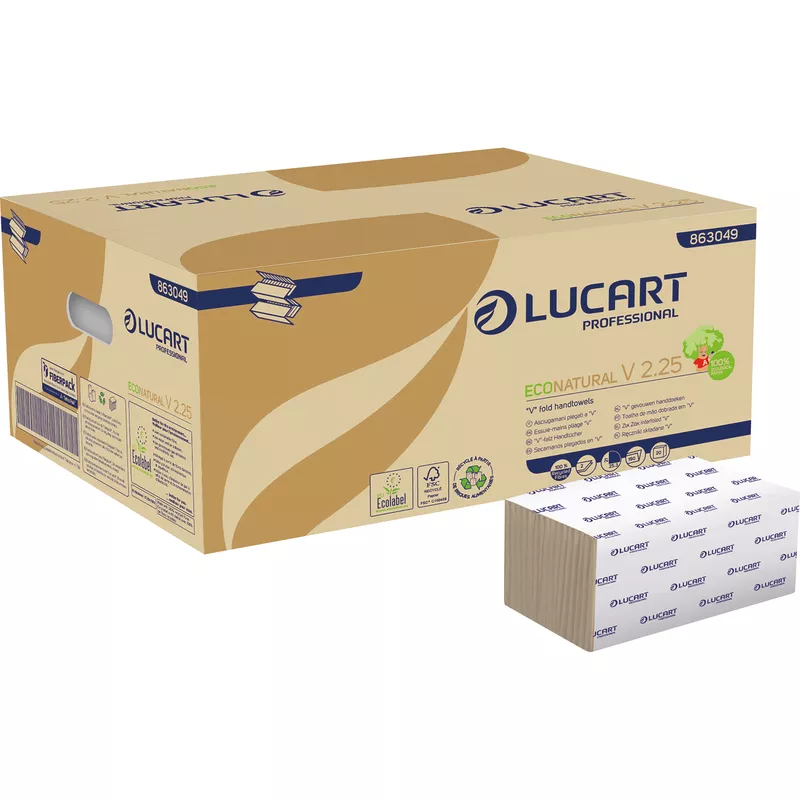 Eco Natural Papierhandtuch 2lagig 21x25,3cm 3.800Blatt