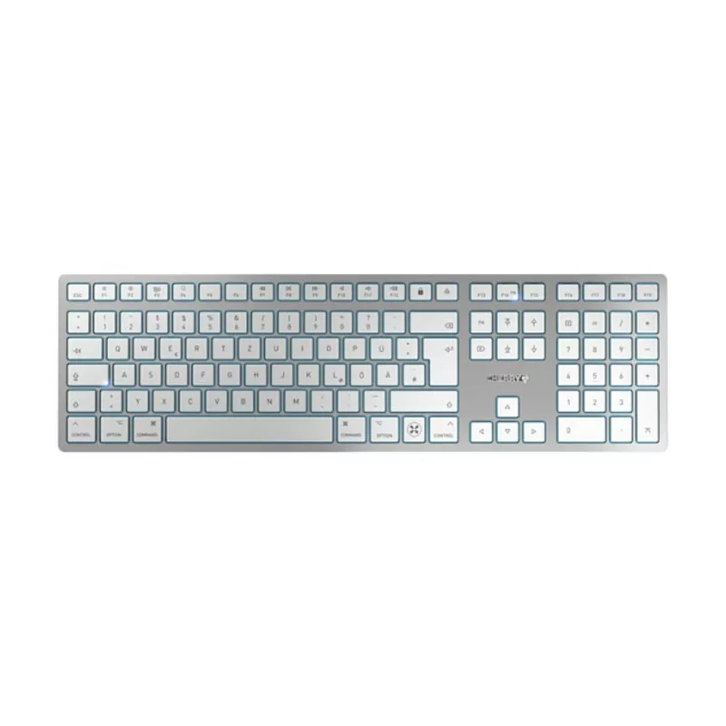 Cherry KW 9100 Slim - Tastatur Wireless white QWERTZ DE mit Mac-Layout