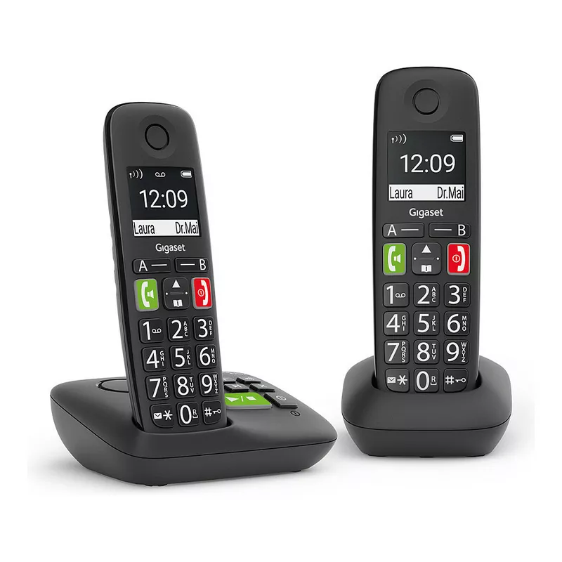 Gigaset E290A Duo - Schnurlostelefon - Anrufbeantworter mit Rufnummernanzeige