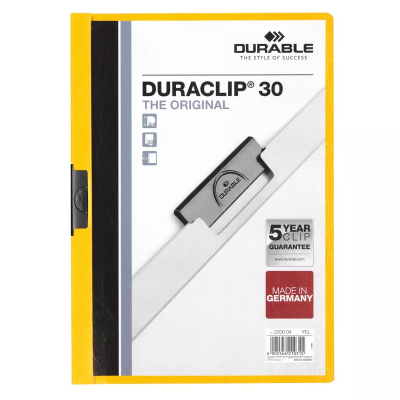 Durable Klemmmappe DURACLIP 30 DIN A4 Hartfolie ge