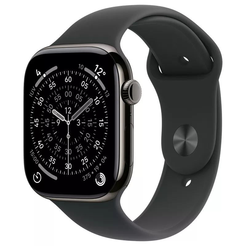 Apple Watch S11 Titan Schiefer Cellular 46mm (Sportarmband schwarz) M/L