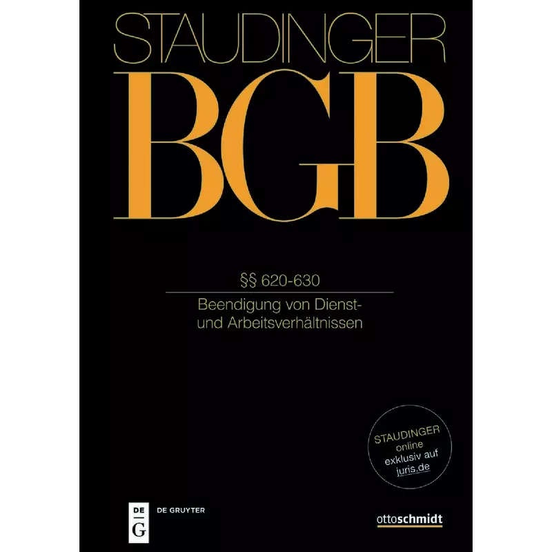 BGB - Bürgerliches Gesetzbuch - Buch 2 Recht der Schuldverhältnisse Vorbem §§ 620-630