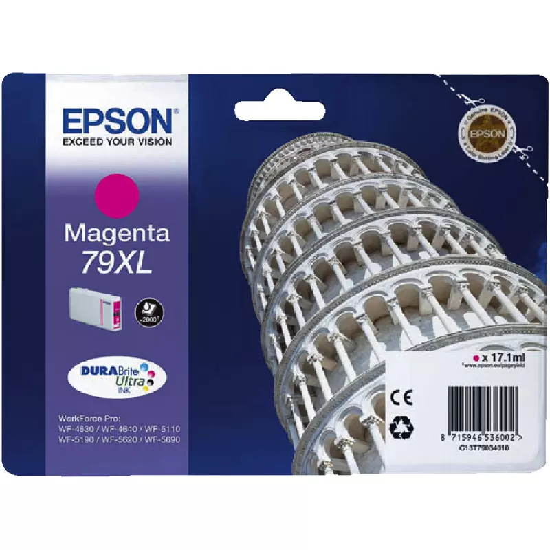 EPSON Tintenpatrone C13T79034010, T7903, XL, magenta