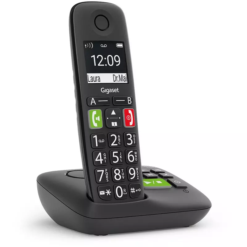 Gigaset E290A - Schnurlostelefon - Anrufbeantworter mit Rufnummernanzeige