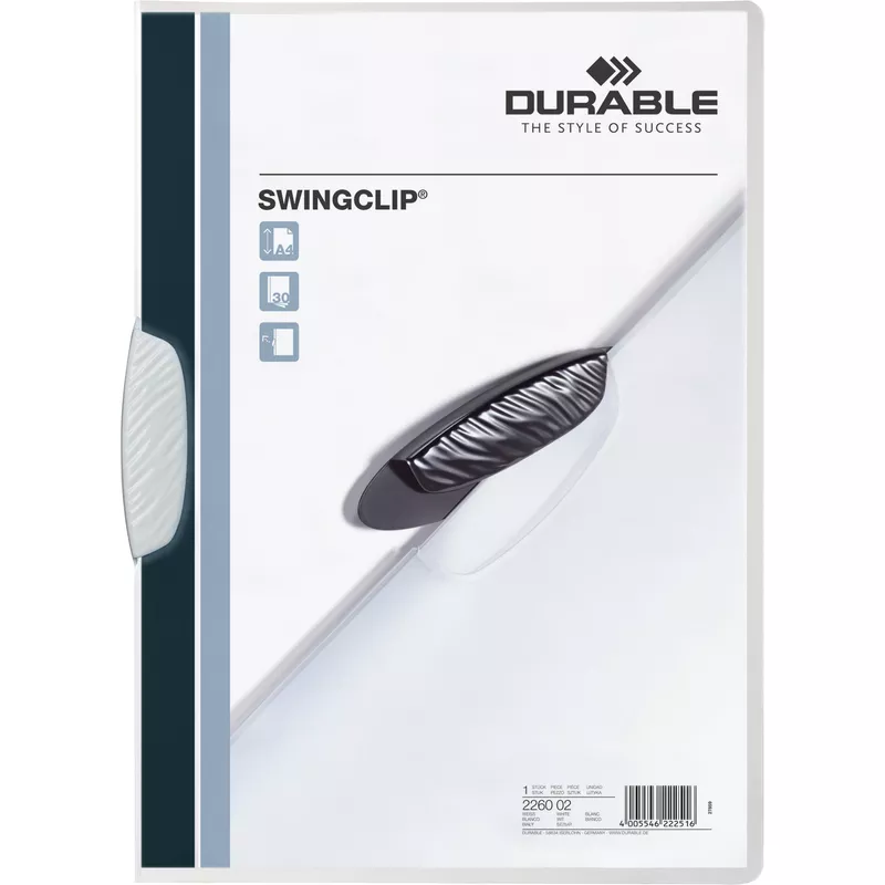 Durable Klemmmappe SWINGCLIP DIN A4 max. 30Bl. Klemme ws