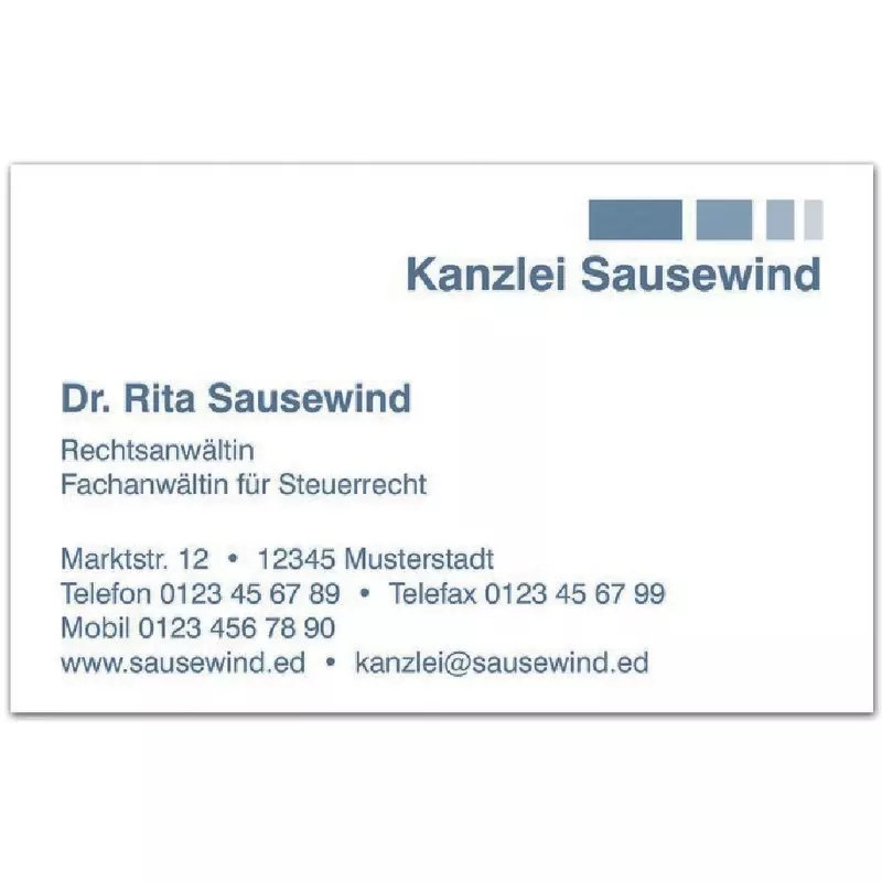 Visitenkarten, 4-farbig bedruckt, Design 21