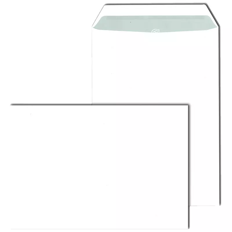 Versandtaschen DIN C5, 162 x 229 mm, selbstklebend, weiß, 90 g/m², grauer Innendruck, Pack: 500 Stück