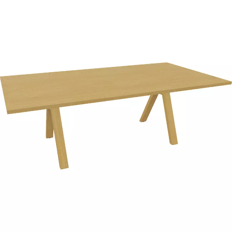 mdd  Schreibtisch Viga, Gestell Eiche natur, B x H x T: 2.200 x 740 x 1.100 mm