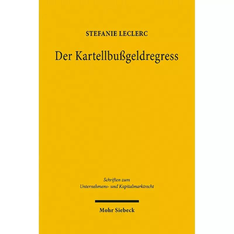 Der Kartellbußgeldregress