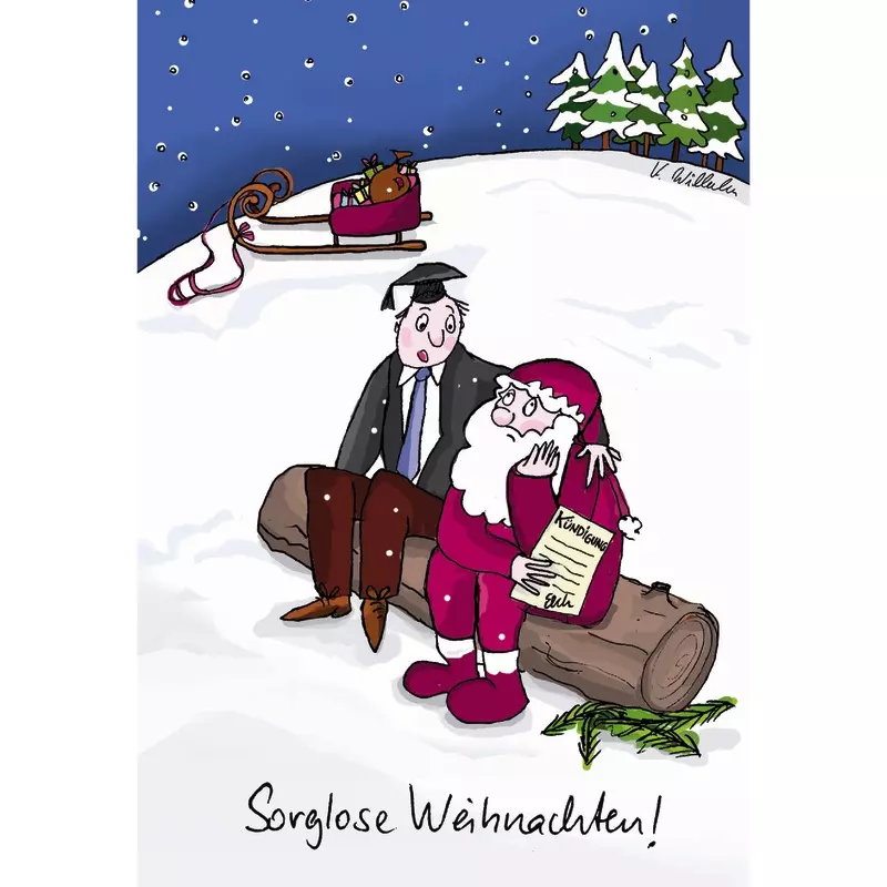 SoldanPlus Weihnachtskarte Sorglose Weihnachten , individuell bedruckt, inkl. Kuvert