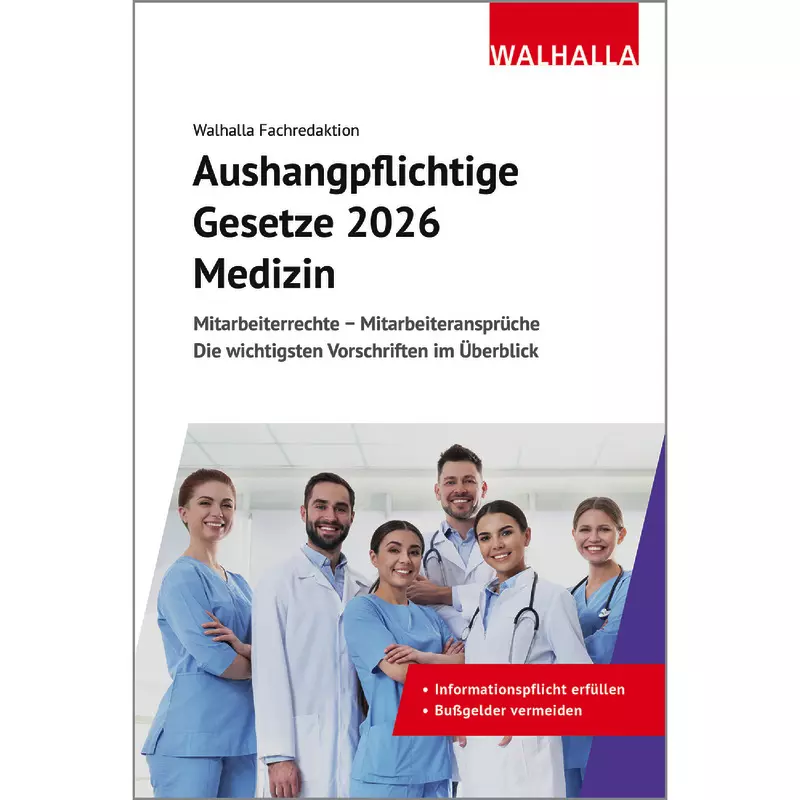 Aushangpflichtige Gesetze 2026 Medizin